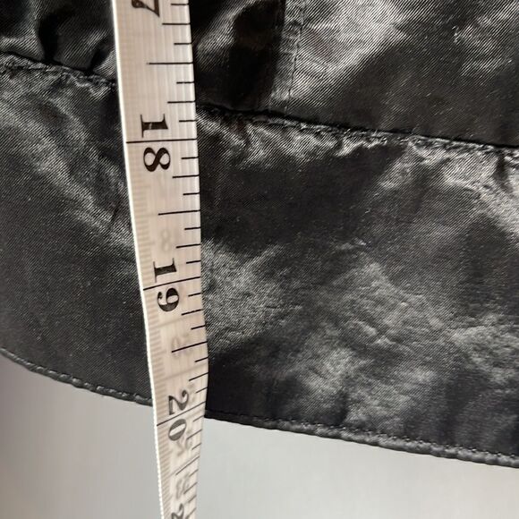 Aryn K Satin Bomber Jacket Couture Collar - Picture 8 of 8